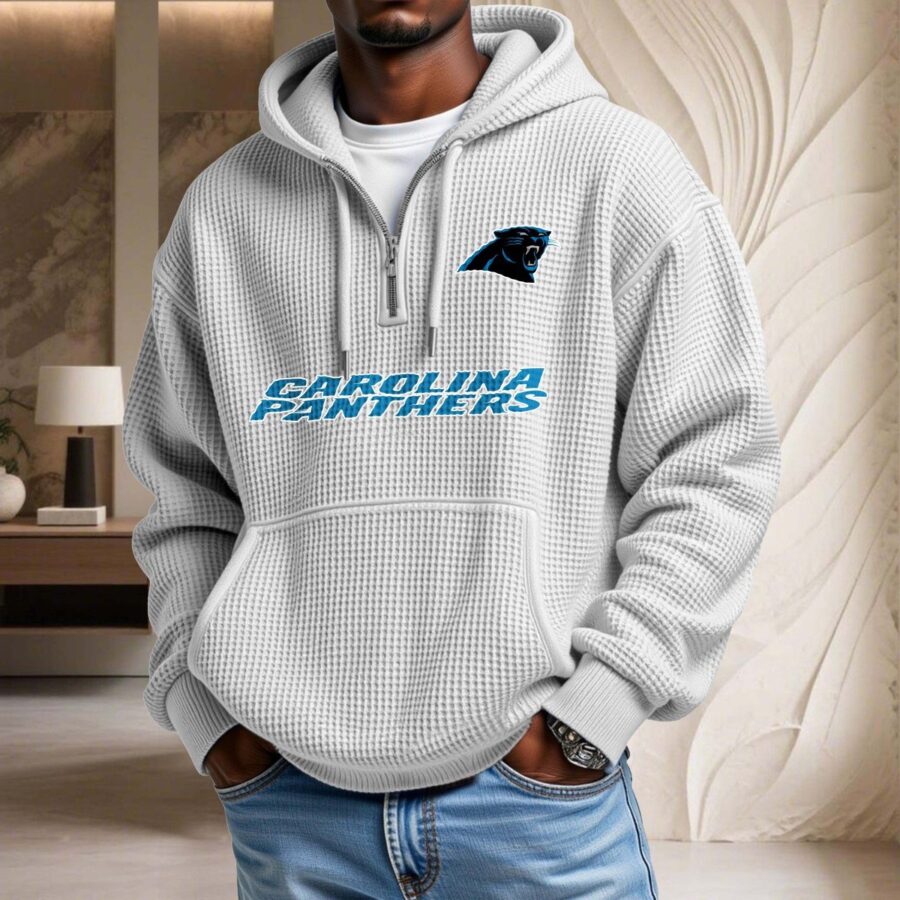 Carolina Panthers Waffelstrick-Hoodie – Bild 3