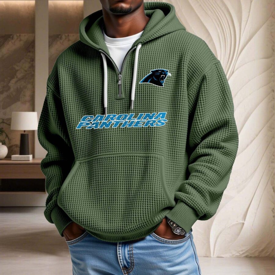 Carolina Panthers Waffelstrick-Hoodie – Bild 9