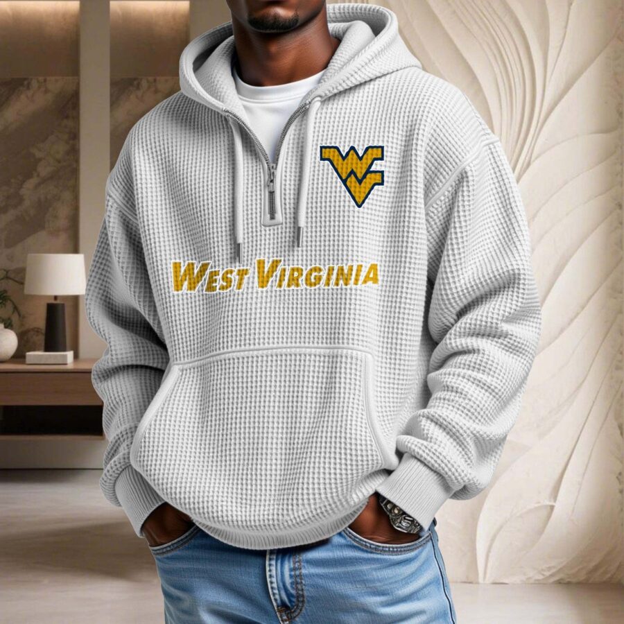 West Virginia Mountaineers Waffelstrick-Hoodie – Bild 3
