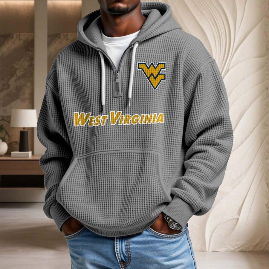 West Virginia Mountaineers Waffelstrick-Hoodie – Bild 6