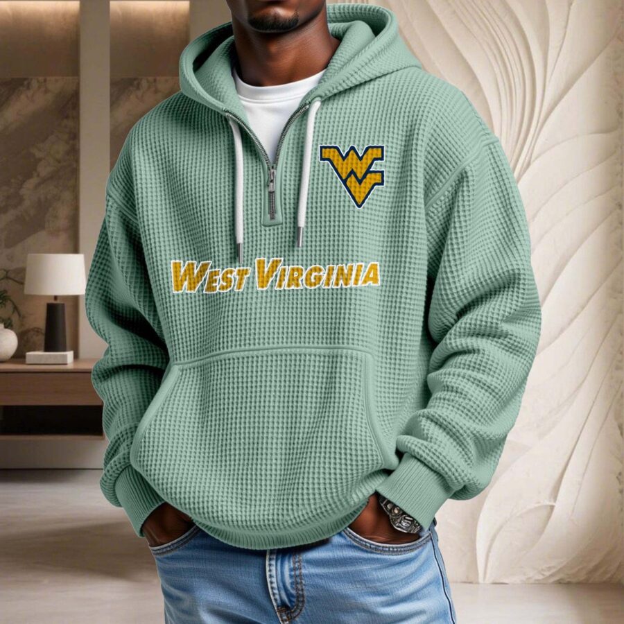 West Virginia Mountaineers Waffelstrick-Hoodie – Bild 8
