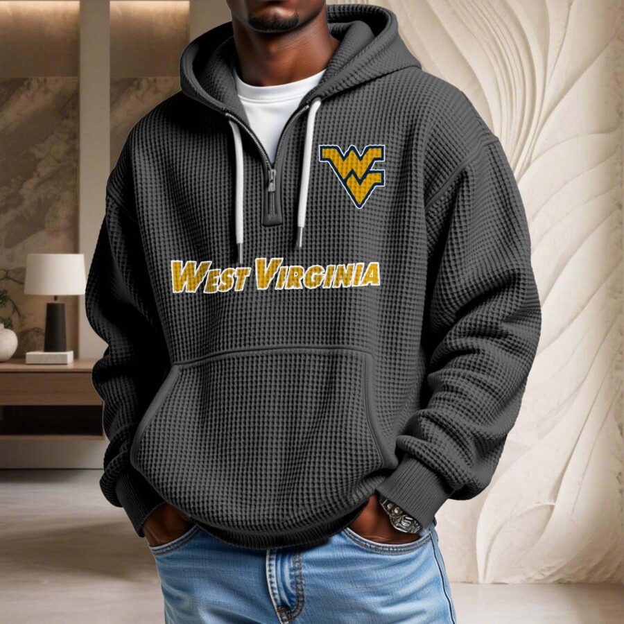 West Virginia Mountaineers Waffelstrick-Hoodie – Bild 2