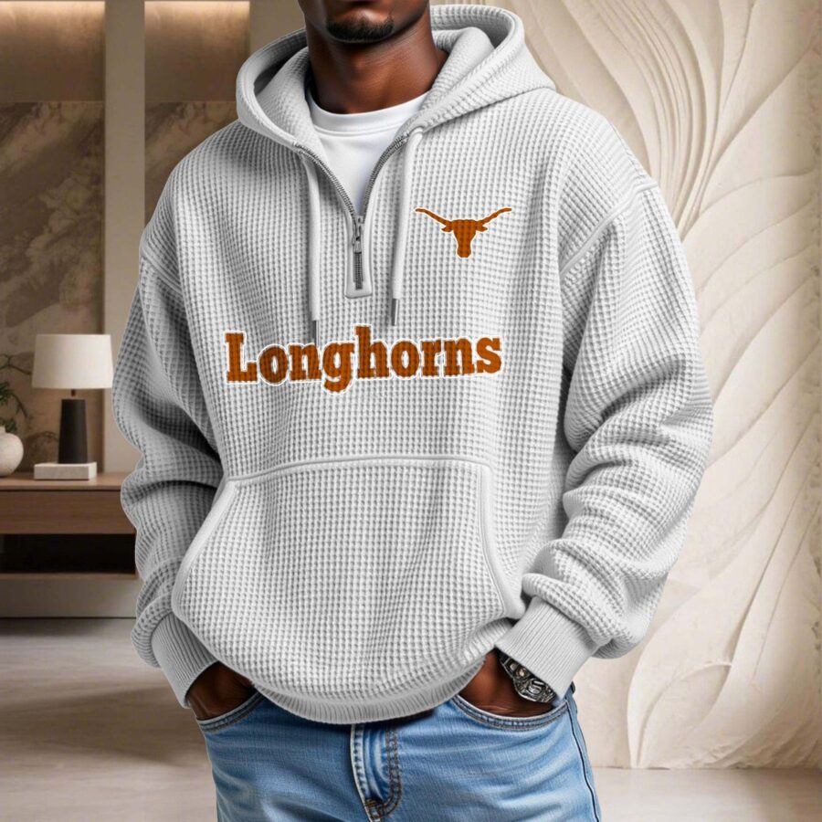 Texas Longhorns Waffelstrick-Hoodie – Bild 3
