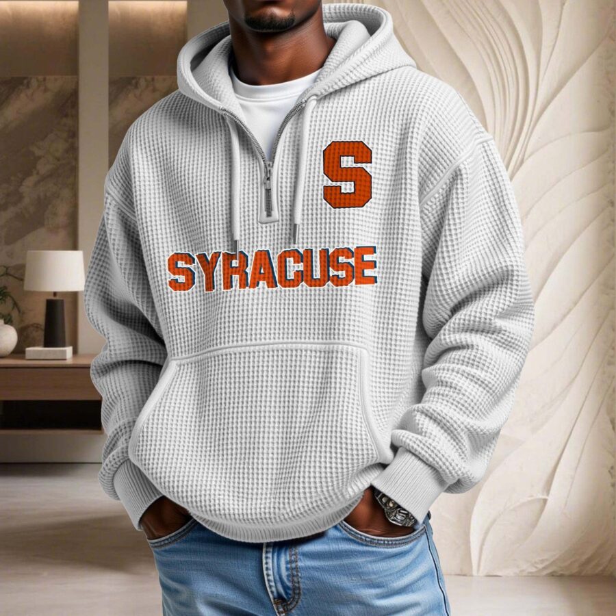 Syracuse Orange Waffelstrick-Hoodie – Bild 2