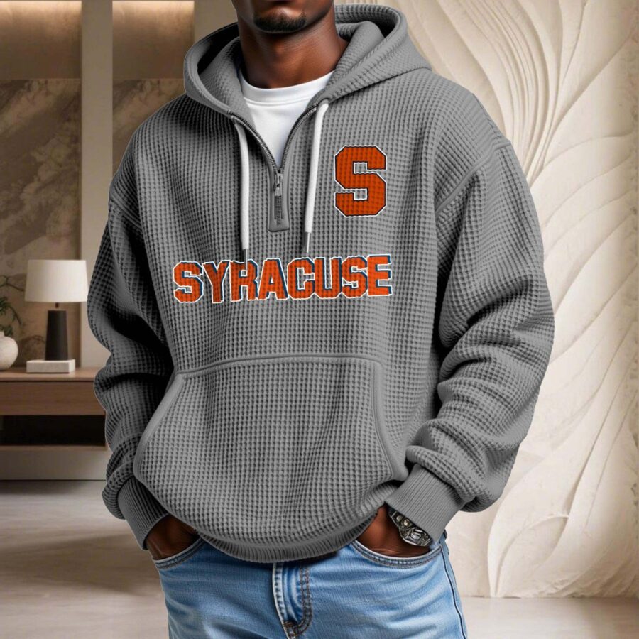 Syracuse Orange Waffelstrick-Hoodie – Bild 6