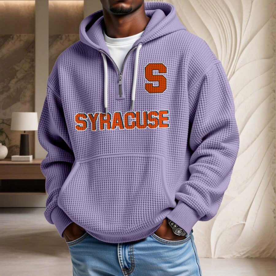 Syracuse Orange Waffelstrick-Hoodie – Bild 10