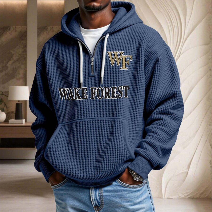 Wake Forest Demon Deacons Waffelstrick-Hoodie – Bild 4