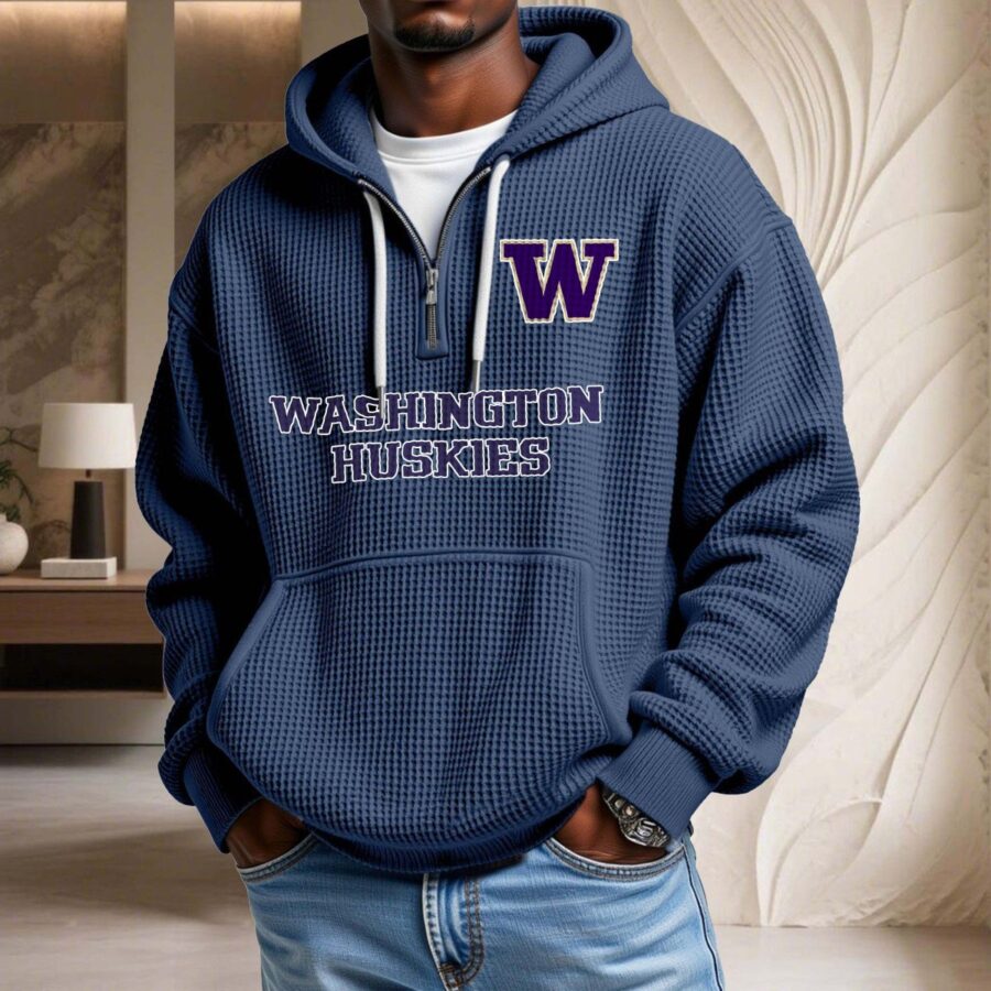 Washington Huskies Waffelstrick-Hoodie – Bild 5