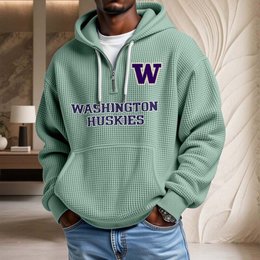 Washington Huskies Waffelstrick-Hoodie – Bild 9