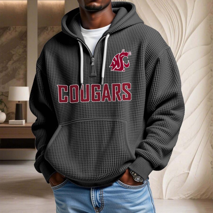 Washington State Cougars Waffelstrick-Hoodie – Bild 2