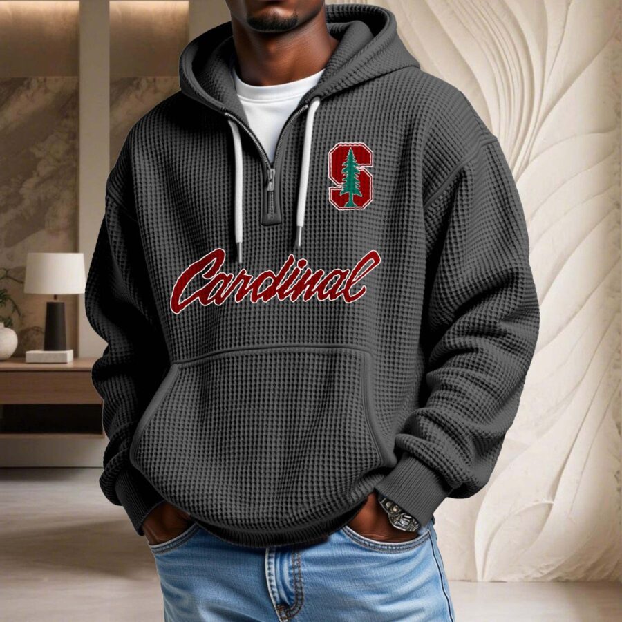 Stanford Cardinal Waffelstrick-Hoodie – Bild 2
